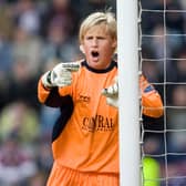 Denmark goalkeeper Kasper Schmeichel, in action for Falkirk against Hearts in 2007.