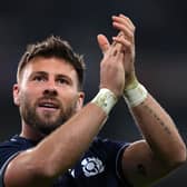 Ali Price applauds the Scotland fans after victory over Romania. (Photo by Laurence Griffiths/Getty Images)