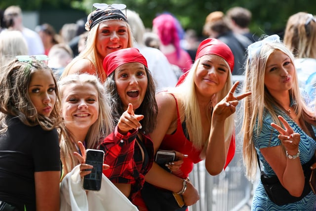Festival goers arrive on day one (Photo by Jeff J Mitchell/Getty Images)