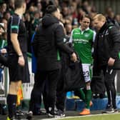 Neil Lennon and Scott Allan when at Hibs together in 2018. (Phot by Alan Harvey/SNS Group).