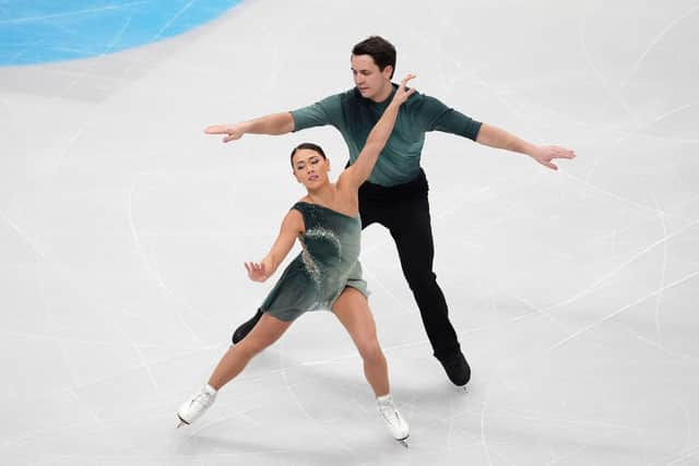 Great Britain's Anastasia Vaipan-Law and Luke Digby during the Pairs Short Program on day one of the ISU European Figure Skating Championships at the Utilita Arena, Sheffield (Picture:: Mike Egerton/PA Wire)