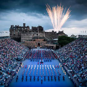 The Tattoo normally attracts an overall audience of 220,000 to Edinburgh Castle esplanade each August.