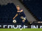 Scott McTominay in action during the UEFA Nations League match between Scotland and Israel at Hampden Park, on September 04, 2020.