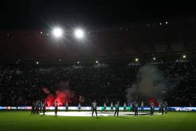 A general view inside the Stadio Olimpico ahead of Lazio v Celtic.