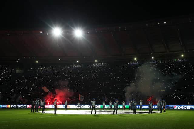 A general view inside the Stadio Olimpico ahead of Lazio v Celtic.