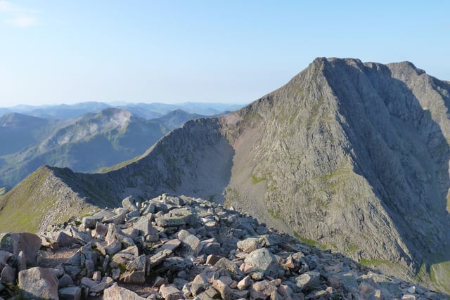 Imagine seeing that in real life. The 'big red hill' Càrn Mòr Dearg is 1,223m (4,012ft). It is considered the perfect viewpoint to gaze at Ben Nevis' north face (pictured), and some walkers climb Ben Nevis via Càrn Mòr Dearg Arête. This is for experienced, physically fit walkers who don't mind the odd scramble. Walk Highlands says: "This is a truly spectacular route incorporating two Munros. It will live long in the memory and does true justice to the mountain."