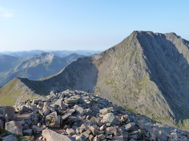 Imagine seeing that in real life. The 'big red hill' Càrn Mòr Dearg is 1,223m (4,012ft). It is considered the perfect viewpoint to gaze at Ben Nevis' north face (pictured), and some walkers climb Ben Nevis via Càrn Mòr Dearg Arête. This is for experienced, physically fit walkers who don't mind the odd scramble. Walk Highlands says: "This is a truly spectacular route incorporating two Munros. It will live long in the memory and does true justice to the mountain."