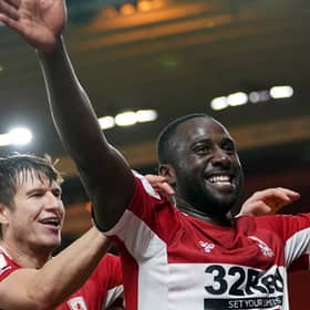 Sol Bamba while playing for Middlesbrough in  2021.