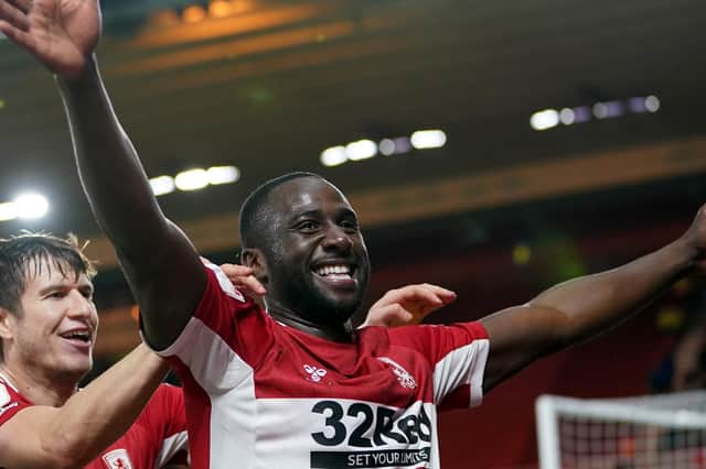 Sol Bamba while playing for Middlesbrough in 2021.