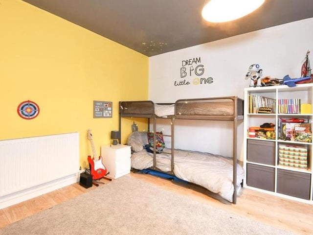 'Dream big' is the motto on the wall of the second bedroom. And it is one that would be appropriate for the whole house, which presents itself as the ideal home for a growing family.