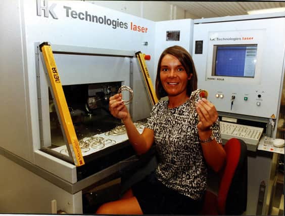 Hallmarking machine at Sheffield Assay Office, 1998 (Picture Sheffield ref no U00011)