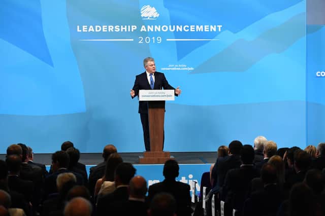 Conservative Party Chairman Brandon Lewis speaks ahead of the announcement of either Foreign Secretary Jeremy Hunt or Boris Johnson as the new Conservative party leader who will become the next Prime Minister.