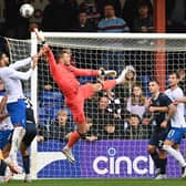 Rangers keeper Jack Butland  has impressed with his command coming off his line. As he did with "fantastic" effect in the club's win at Dingwall,  his manager Michael Beale noted. (Photo by Rob Casey / SNS Group)