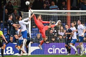 Rangers keeper Jack Butland  has impressed with his command coming off his line. As he did with "fantastic" effect in the club's win at Dingwall,  his manager Michael Beale noted. (Photo by Rob Casey / SNS Group)