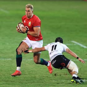 Duhan van der Merwe in action for the Sharks. (Photo by David Rogers/Getty Images)