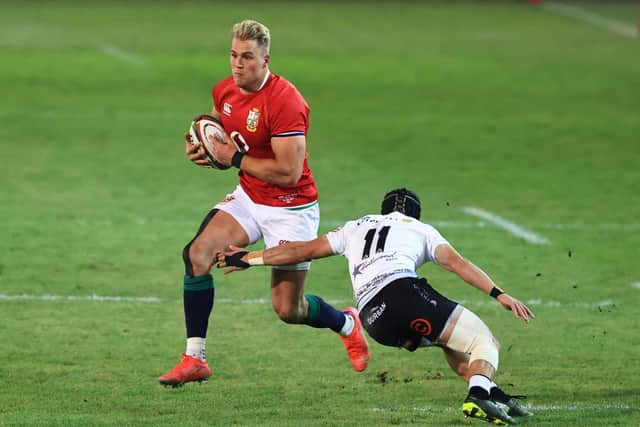 Duhan van der Merwe in action for the Sharks. (Photo by David Rogers/Getty Images)