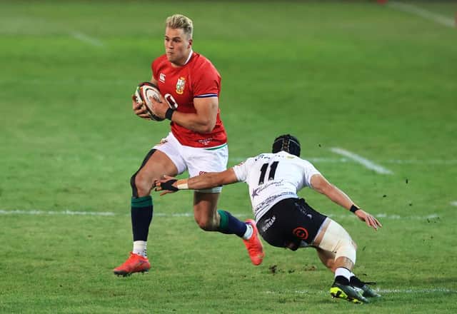 Duhan van der Merwe in action for the Sharks. (Photo by David Rogers/Getty Images)