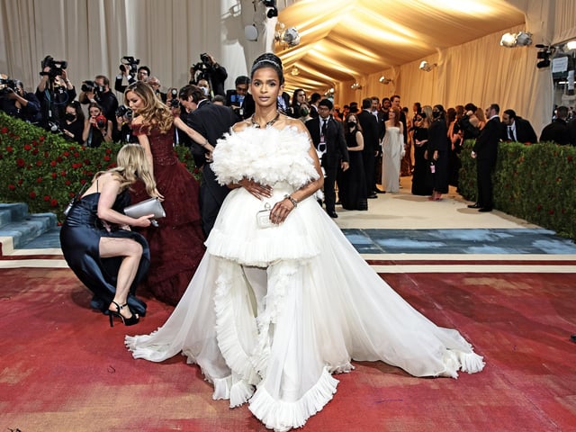 Ramla Ali attends The 2022 Met Gala Celebrating "In America: An Anthology of Fashion" at The Metropolitan Museum of Art on May 02, 2022 in New York City. (Photo by Dimitrios Kambouris/Getty Images for The Met Museum/Vogue)
