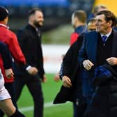 Kilmarnock manager Tommy Wright is ashen-faced at full time as relegation is confirmed following the play-off defeat to Dundee. (Photo by Rob Casey / SNS Group)