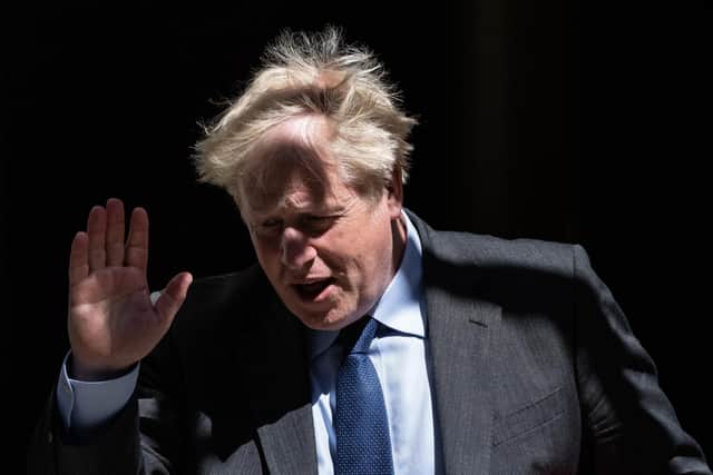 Boris Johnson leaves 10 Downing Street to attend Prime Minister's Questions in the House of Commons. Picture: Carl Court/Getty Images