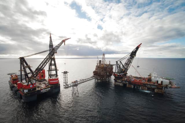 The project is using two of the world’s largest semi-submersible crane vessels, marking the first time that these vessels have converged in the North Sea. Picture: Coen de Jong