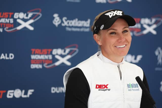 Defending champion Ryann O'Toole speaks to the media ahead of this week's Trust Golf Women's Scottish Open at Dundonald Links. Picture: IMG