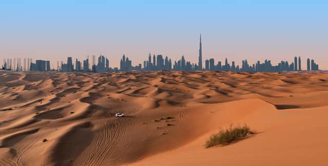 Dubai, a gleaming metal and concrete oasis in the desert.