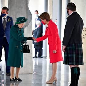 The Queen and the First Minister at the opening of the sixth session of the Scottish Parliament in October (Picture: Jeff J Mitchell/Getty Images)