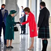 The Queen and the First Minister at the opening of the sixth session of the Scottish Parliament in October (Picture: Jeff J Mitchell/Getty Images)