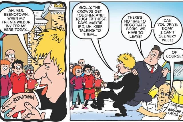 Dominic Cummings' ill-fated trip to Barnard Castle is lampooned in the special edition of the Beano.