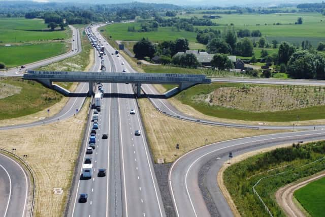 The latest section of dual carriageway on the A9 opened between Luncarty and Birnam in 2021. Picture: John Devlin