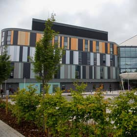 The new Sick Kids hospital exterior, covered in the potentially dangerous cladding.