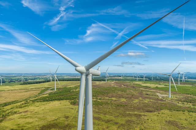 Cruden Group is harnessing green electricity from wind farms such as Whitelee. Picture: Liam Anderstrem.