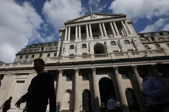 The Bank of England, above, has voted to increase the base interest rate from 3.5 per cent to 4 per cent.