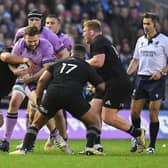 Scotland's Ewan Ashman against New Zealand's George Bower during an Autumn Nations Series match last November. (Photo by Ross MacDonald / SNS Group)