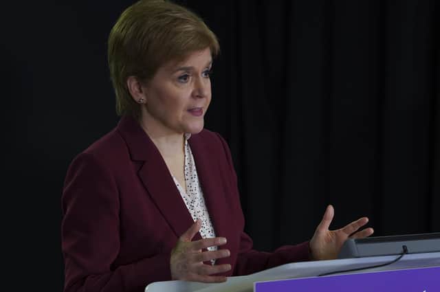 Nicola Sturgeon was speaking at the daily briefing