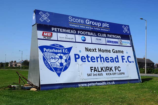 In normal circumstances Peterhead would have expected bumper travelling supports this season from the likes of Partick Thistle and Falkirk. Picture: Michael Gillen.