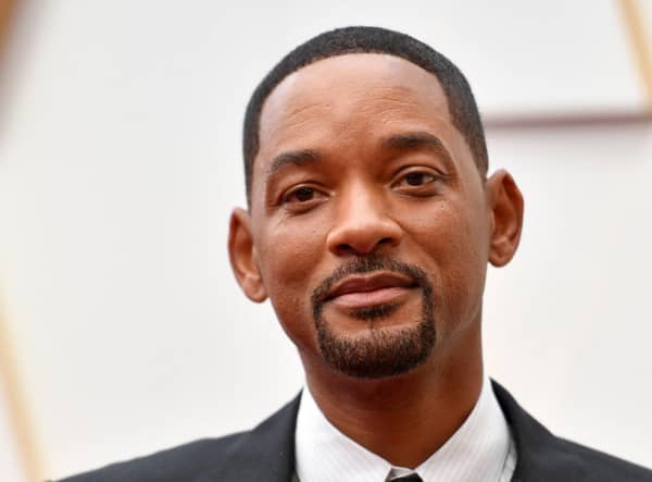 Will Smith arrives at the now infamous 94th Oscars in Hollywood  - he has now resigned from the Academy after slapping host Chris Rock during the ceremony.
(Photo by ANGELA WEISS/AFP via Getty Images)