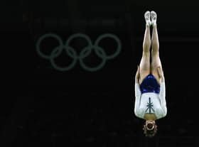 Bryony Page of Great Britain competes during the Trampoline Gymnastics Women's Qualification at the Rio 2016 Olympic Games. Picture: David Ramos/Getty Images
