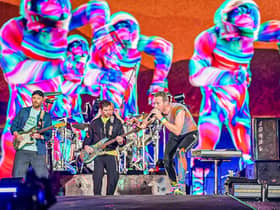 Coldplay performing at Hampden Park, Glasgow, as part of their Music of the Spheres world tour PIC: Calum Buchan