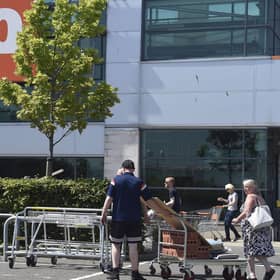 Shoppers returning to a B&Q branch in Scotland during summer 2020 following the initial lockdown as stores were classified as essential. Picture: Lisa Ferguson