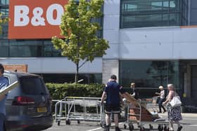 Shoppers returning to a B&Q branch in Scotland during summer 2020 following the initial lockdown as stores were classified as essential. Picture: Lisa Ferguson