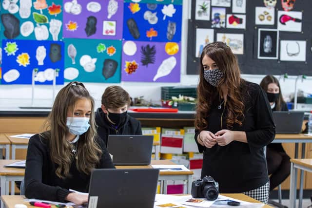 The requirement to wear face masks in secondary schools in Scotland is being scrapped