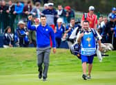 Martin Kaymer and caddie Craig Connelly during the 2014 Ryder Cup on the PGA Centenary Course at Gleneagles. Picture: Jamie Squire/Getty Images.