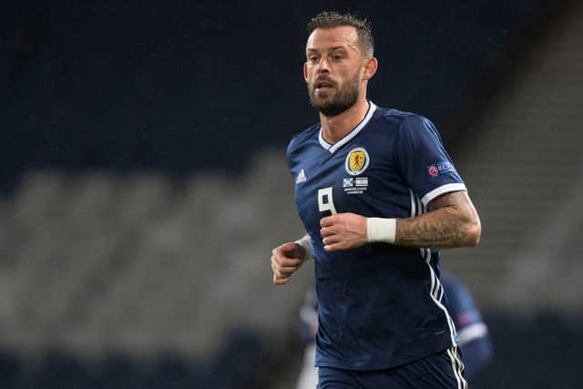 Steven Fletcher in action for Scotland. Picture: SNS
