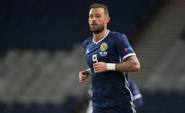 Steven Fletcher in action for Scotland. Picture: SNS
