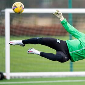 Goalkeeper Ofir Marciano has enjoyed a successful spell at Hibs since joining in 2016 but the Israeli international has yet to commit his future to the Easter Road club and negotiations regarding a new deal are ongoing. Photo by Mark Scates / SNS Group