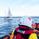 The RNLI Stonehaven crew arrives at the scene (Photo: RNLI).