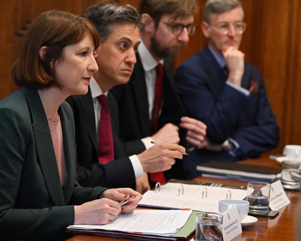 Chancellor of the Exchequer Rachel Reeves and Energy Security and Net Zero Secretary Ed Miliband during a meeting of the National Wealth Fund Taskforce in 11 Downing Street. PIC: Justin Tallis/PA Wire