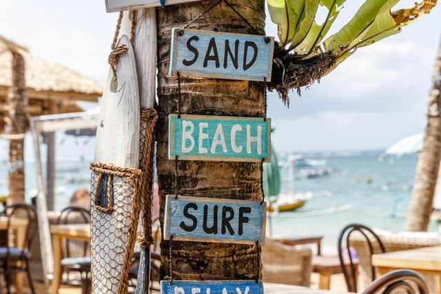 A beachside cafe in Bali, a popular destination for remote workers. Pic: Alamy/PA.